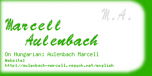 marcell aulenbach business card